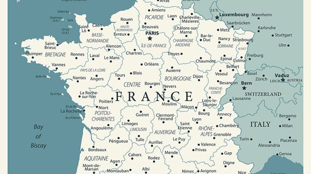 French flea markets - Map